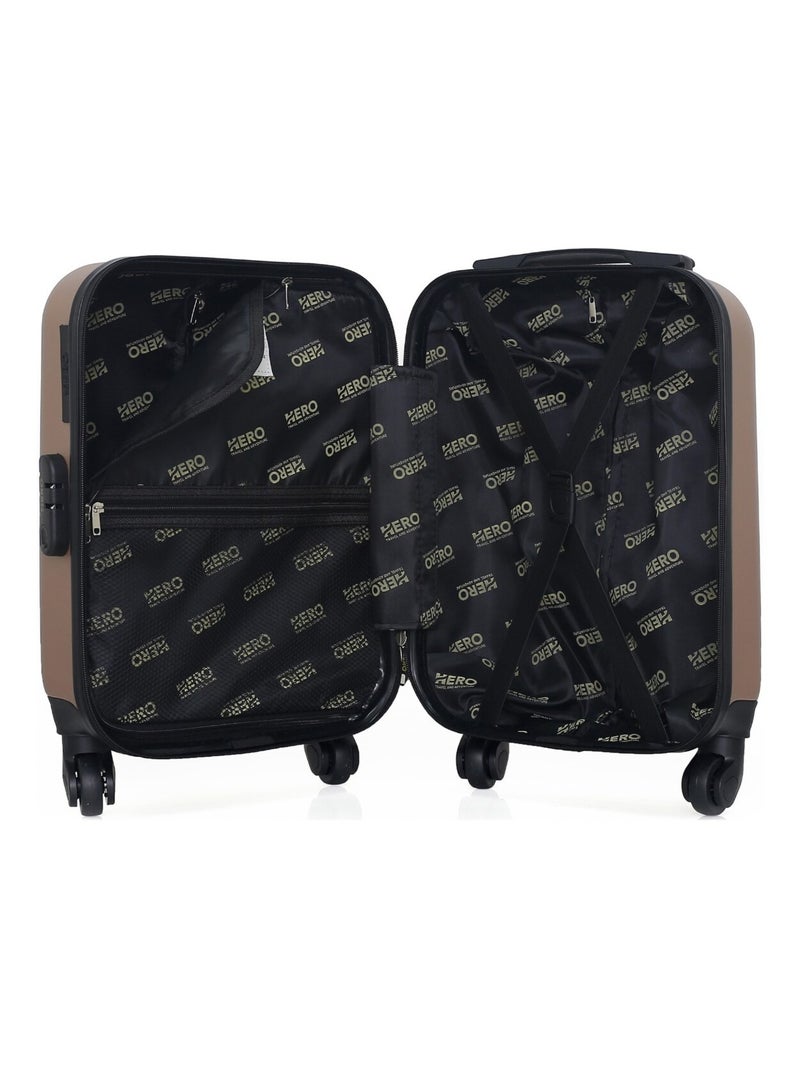 HERO - Valise Cabine XXS LIPARI 46 cm 4 Roues Rose Métal - Kiabi