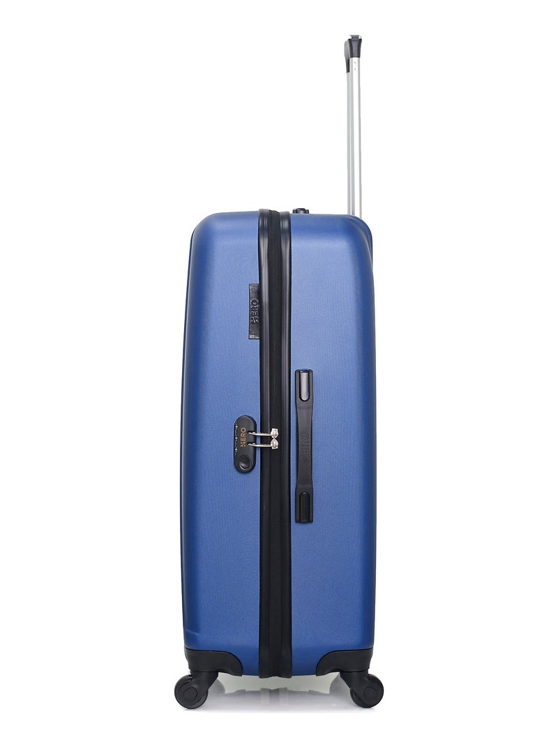 HERO - Valise Grand Format ABS LANZAROTE  75 cm 4 Roues Bleu Bleu marine - Kiabi