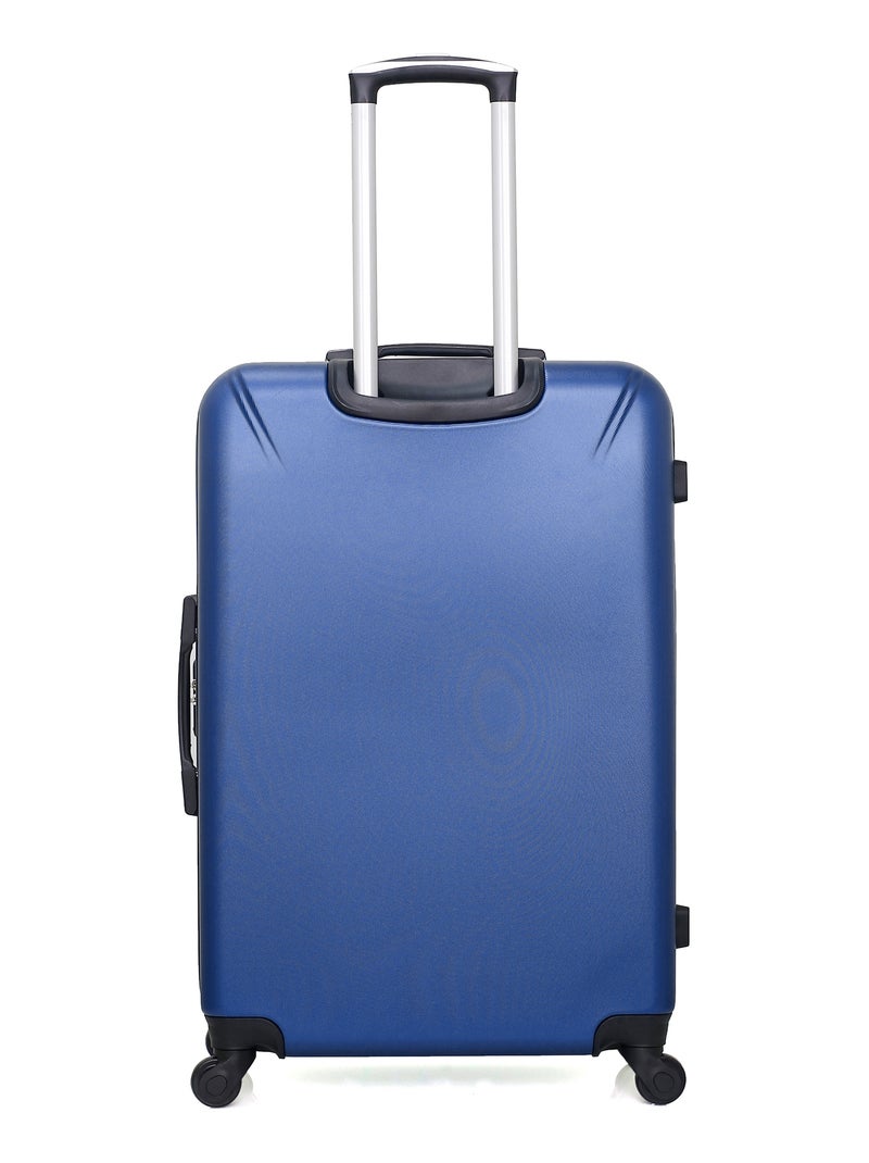 HERO - Valise Grand Format ABS LANZAROTE  75 cm 4 Roues Bleu Bleu marine - Kiabi
