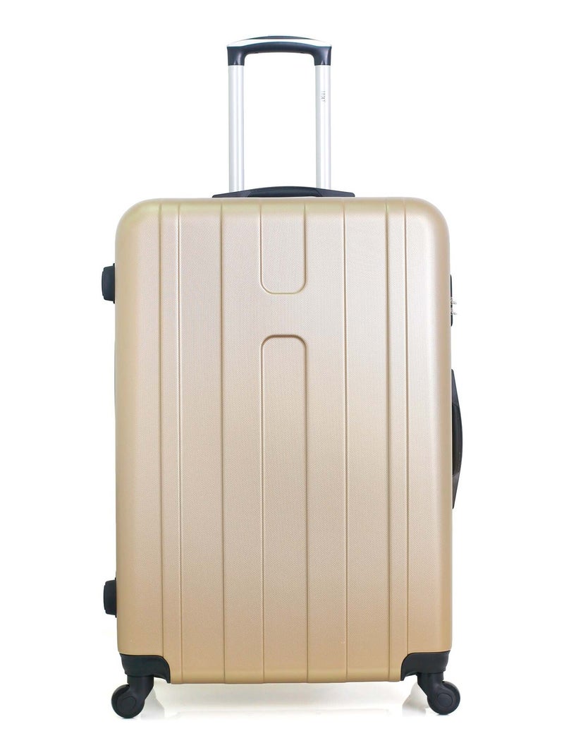HERO - Valise Grand Format ATLANTA 75 cm 4 Roues Beige - Kiabi