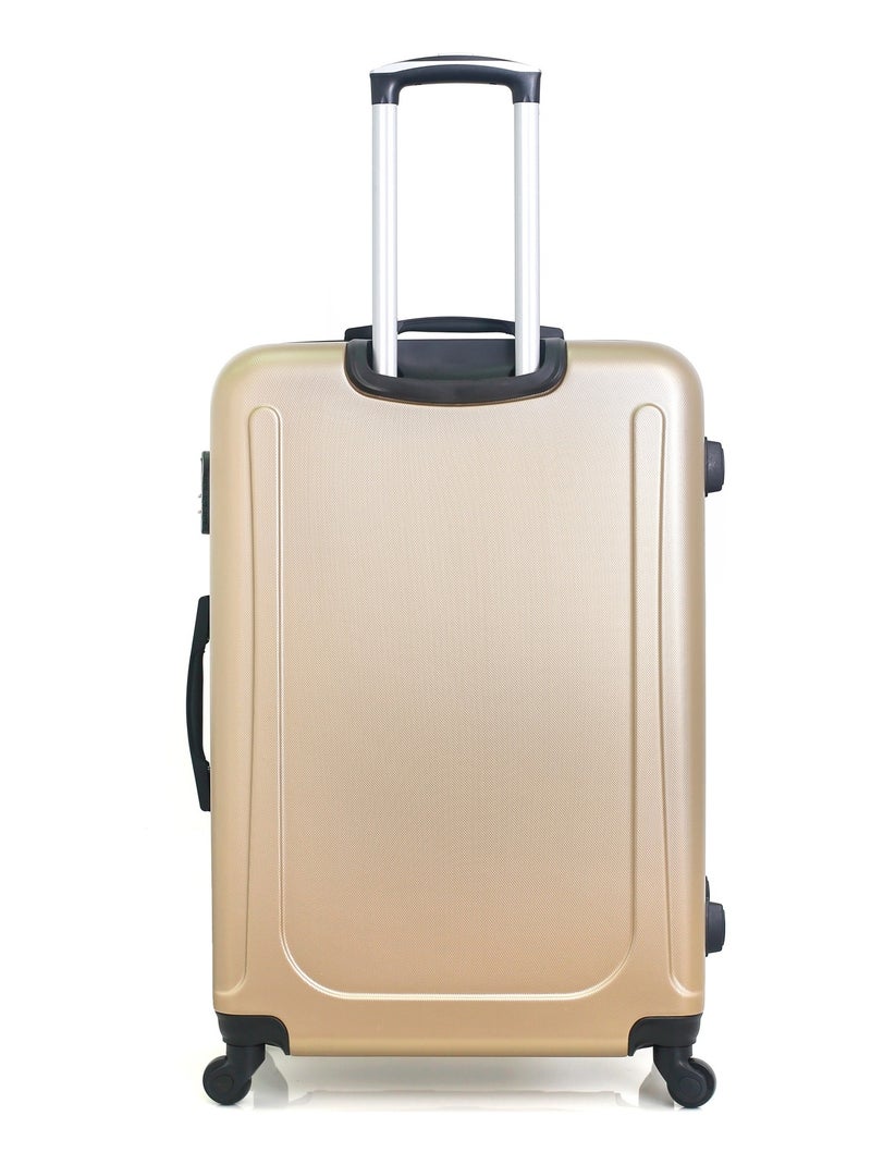 HERO - Valise Grand Format ATLANTA 75 cm 4 Roues Beige - Kiabi