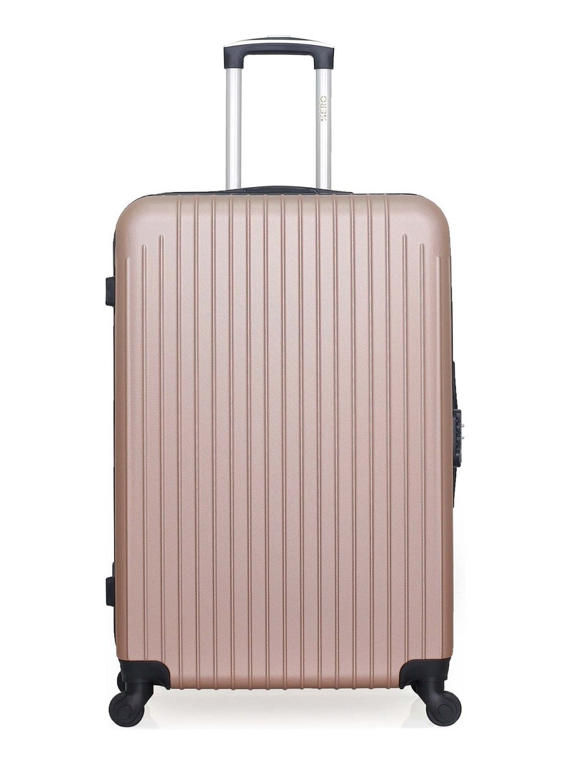 HERO - Valise Grand Format CARPATES 75 cm 4 Roues Rose clair - Kiabi