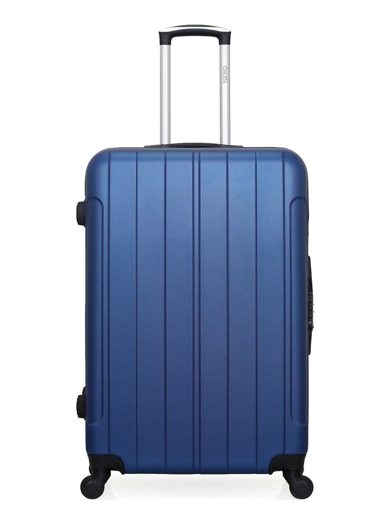 HERO - Valise Grand Format FOGO 75 cm 4 Roues Bleu marine - Kiabi