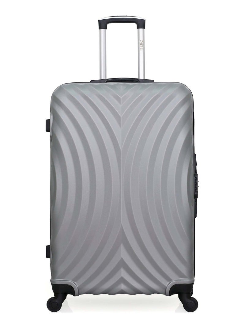 HERO - Valise Grand Format LAGOS 75 cm 4 Roues Gris - Kiabi