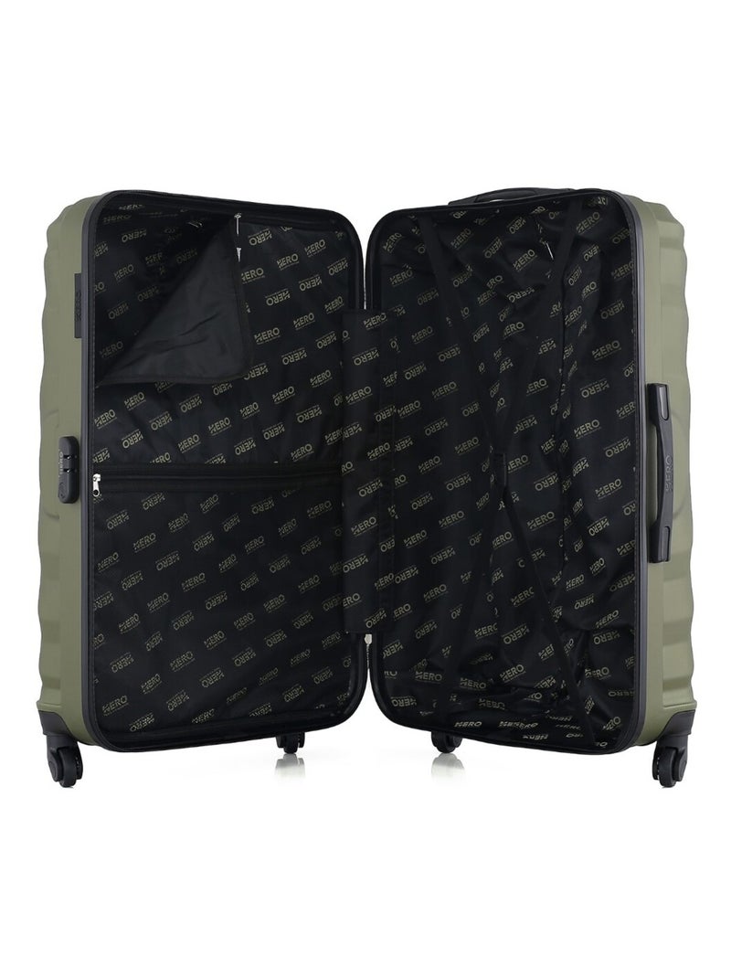 HERO - Valise Grand Format LAGOS 75 cm 4 Roues Kaki - Kiabi
