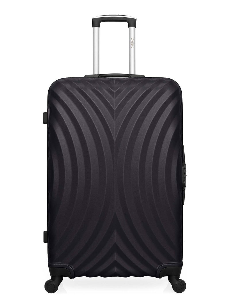 HERO - Valise Grand Format LAGOS 75 cm 4 Roues Noir - Kiabi
