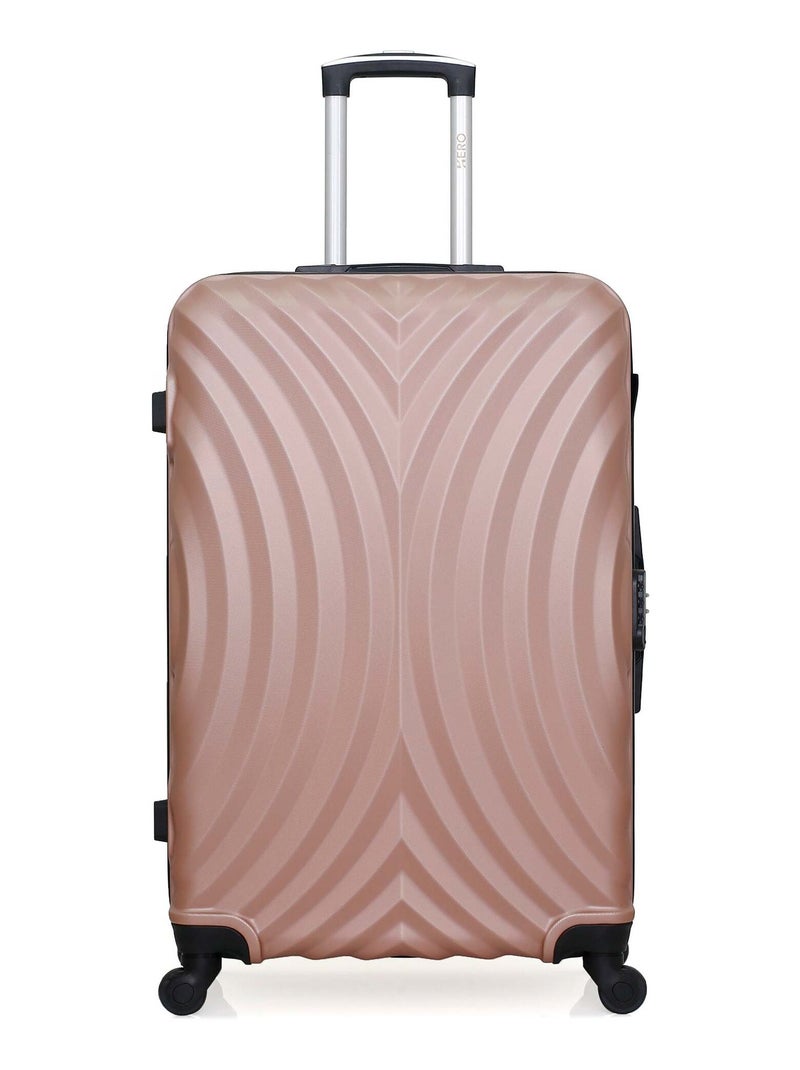 HERO - Valise Grand Format LAGOS 75 cm 4 Roues Rose clair - Kiabi