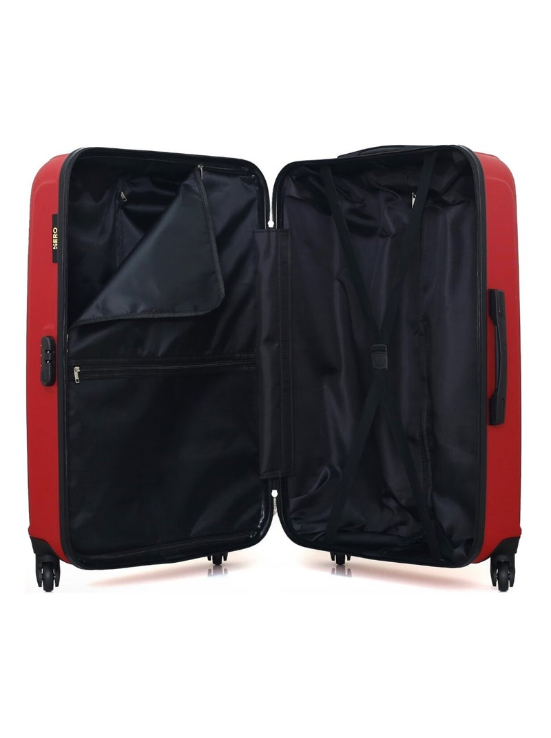 HERO - Valise Grand Format TAURUS 75 cm 4 Roues Rouge - Kiabi