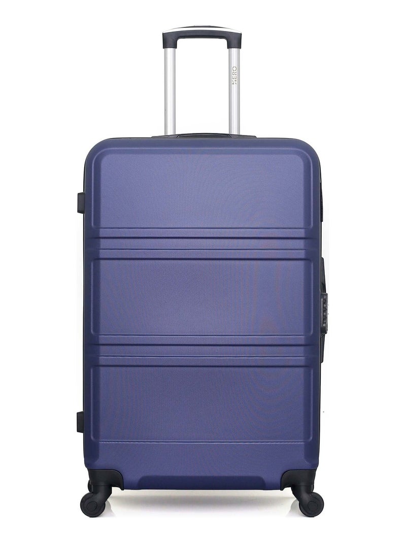 HERO - Valise Grand Format UTAH 75 cm 4 Roues Bleu marine - Kiabi