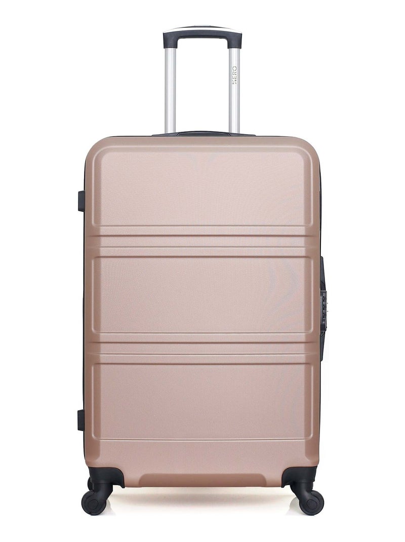 HERO - Valise Grand Format UTAH 75 cm 4 Roues Rose clair - Kiabi