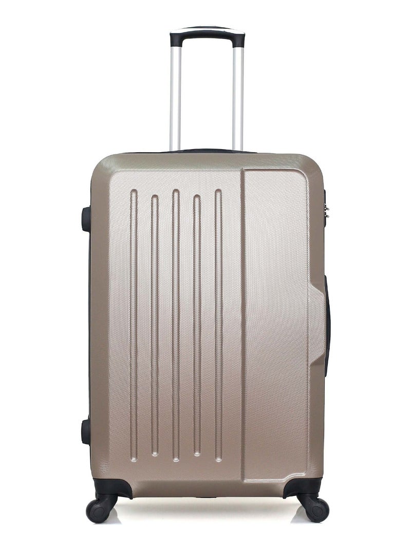 HERO - Valise Grand Format VESUVIO 75 cm 4 Roues Beige - Kiabi