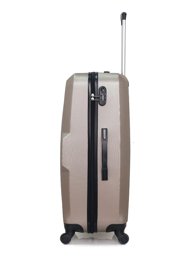 HERO - Valise Grand Format VESUVIO 75 cm 4 Roues Beige - Kiabi
