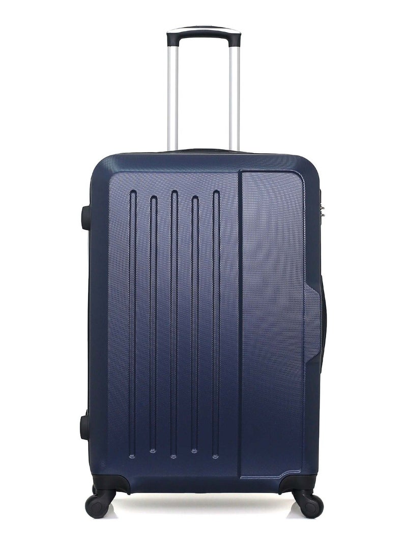 HERO - Valise Grand Format VESUVIO 75 cm 4 Roues Bleu marine - Kiabi