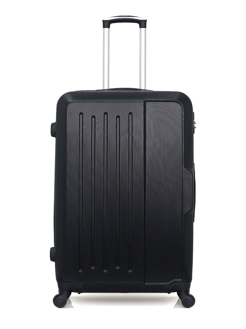 HERO - Valise Grand Format VESUVIO 75 cm 4 Roues Noir - Kiabi