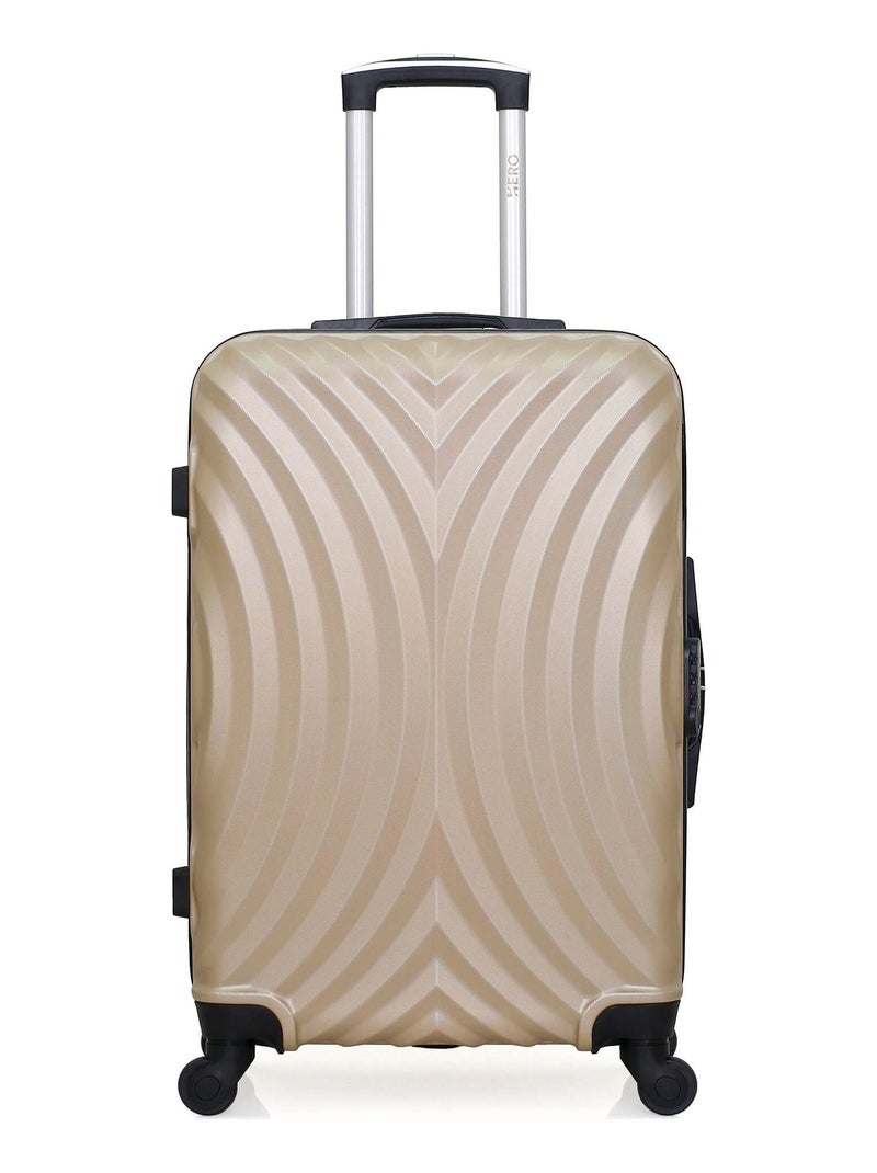 HERO - Valise Weekend LAGOS 65 cm 4 Roues Beige - Kiabi