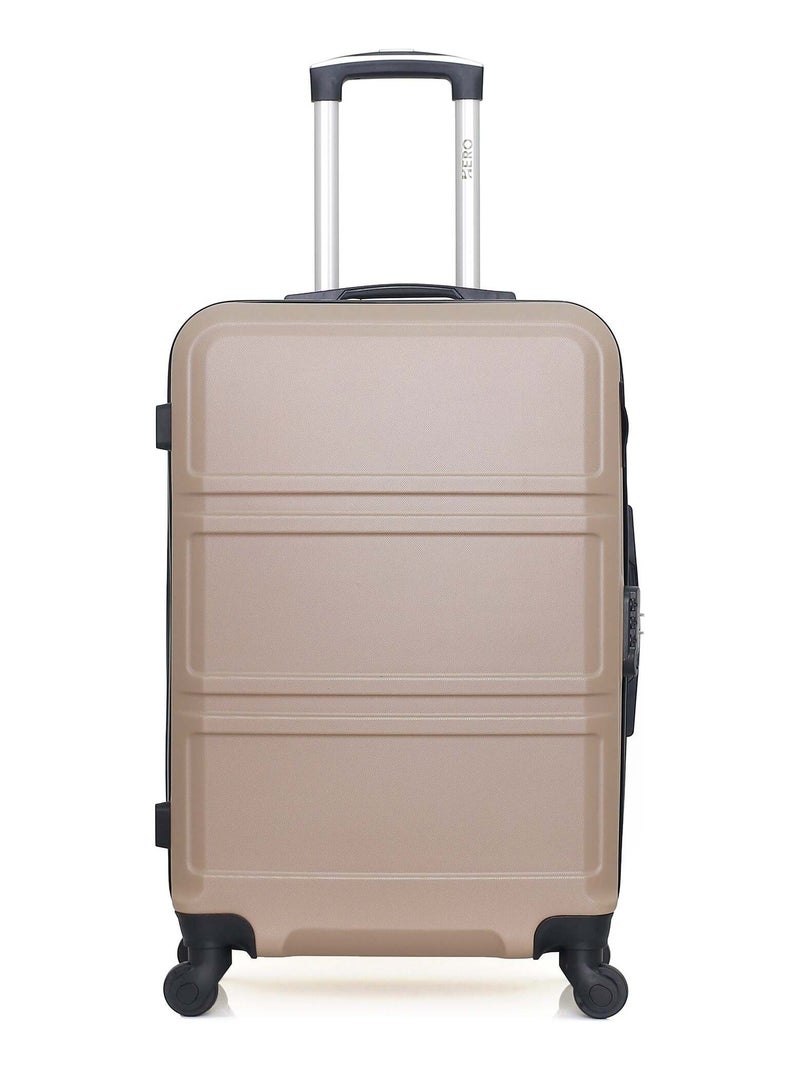 HERO - Valise Weekend UTAH 65 cm 4 Roues Beige - Kiabi