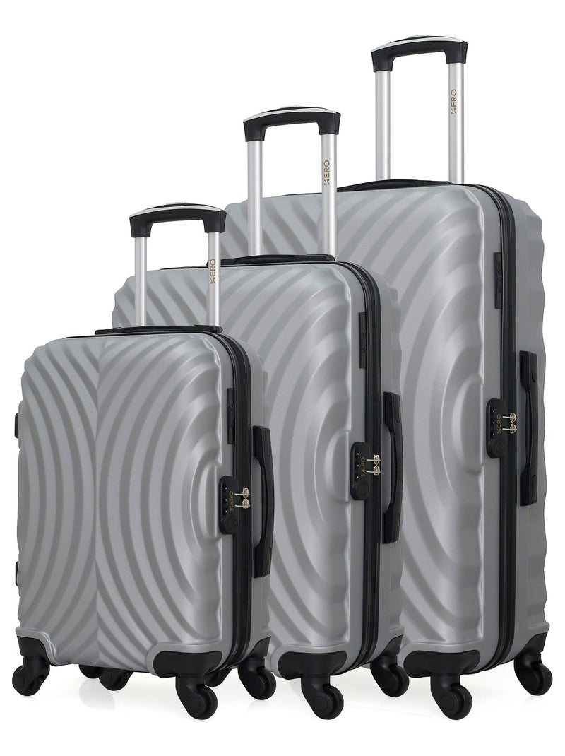 HERO- SET DE 3 ABS LAGOS 4 Roues Gris - Kiabi
