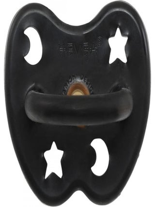 HEVEA Sucette 3 m+ caoutchouc naturel Outer Space Black/orthodontique/étoile & lune