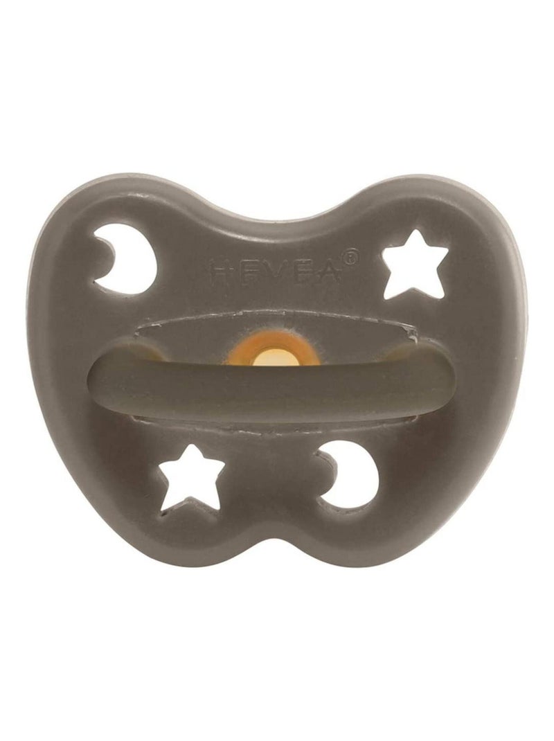 HEVEA Sucette 3 m+ caoutchouc naturel Shitake Grey/orthodontique/étoile & lun Gris - Kiabi