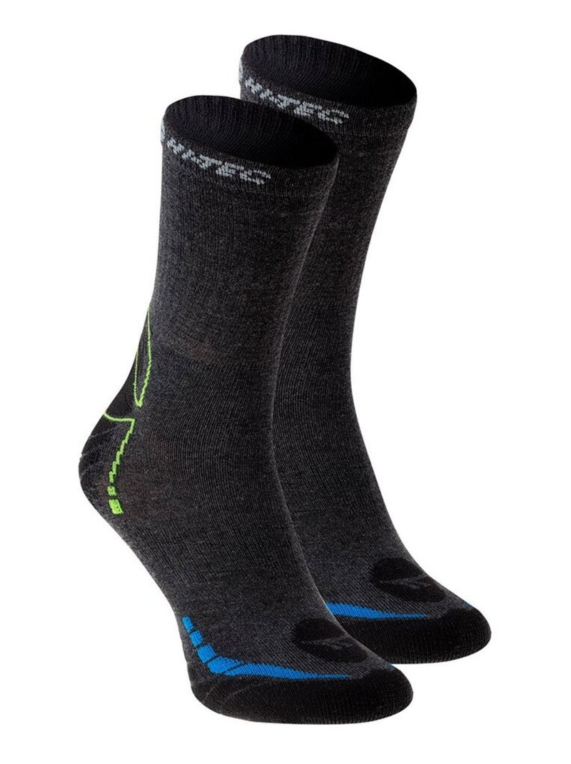 Hi-Tec - Chaussettes RASENO - Adulte Gris Noir - Kiabi