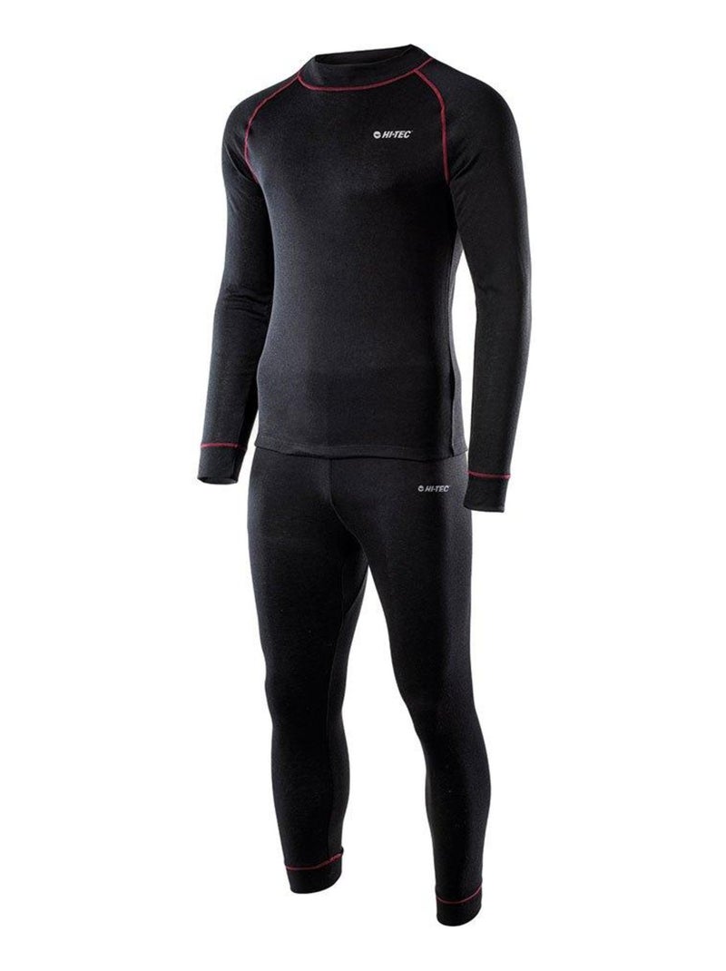 Hi-Tec - Ensemble Sous-vêtement thermique SORIN Noir Rouge - Kiabi