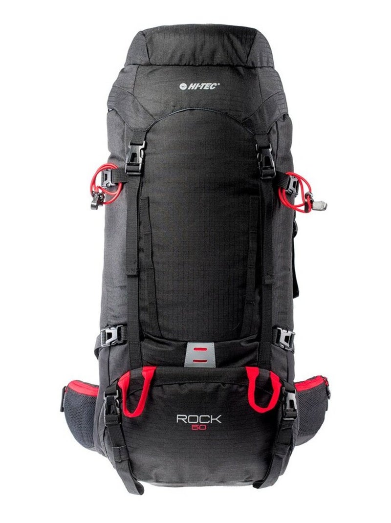 Hi-Tec - Sac à dos de randonnée ROCK Noir Rouge - Kiabi
