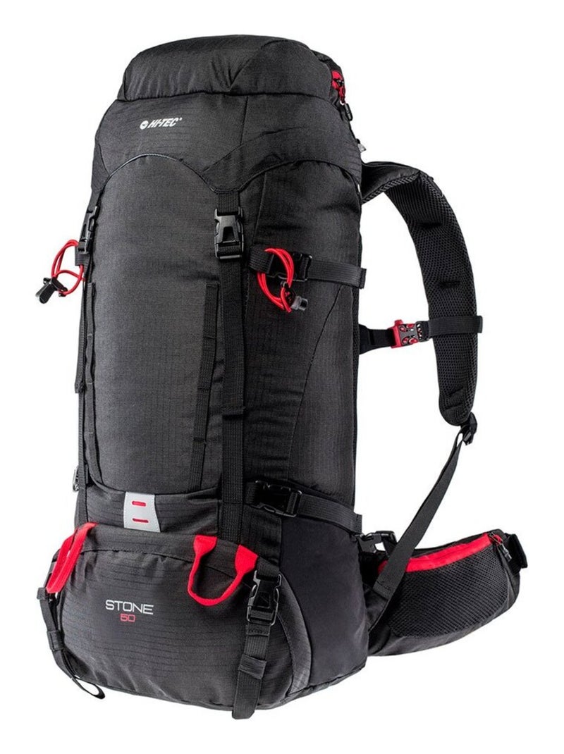 Hi-Tec - Sac à dos de randonnée STONE Noir Rouge - Kiabi