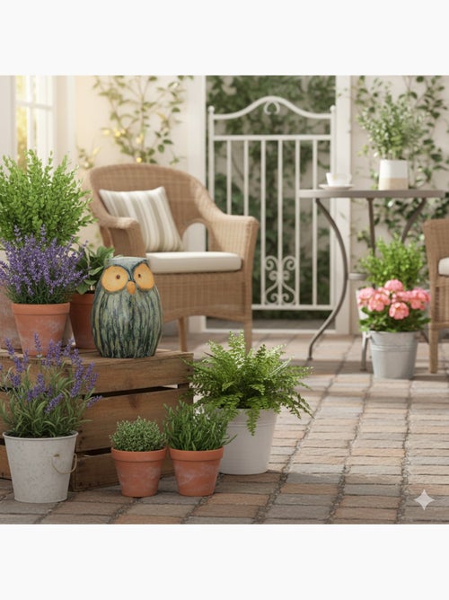 Hibou décoratif en faïence verte - Kiabi Hibou décoratif en faïence verte - Kiabi