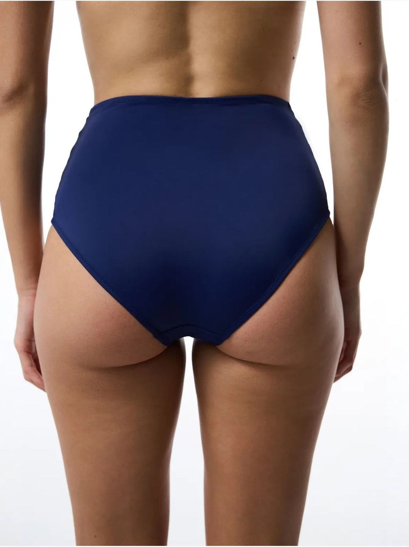High fashion bas de bikini taille haute penti Bleu marine - Kiabi