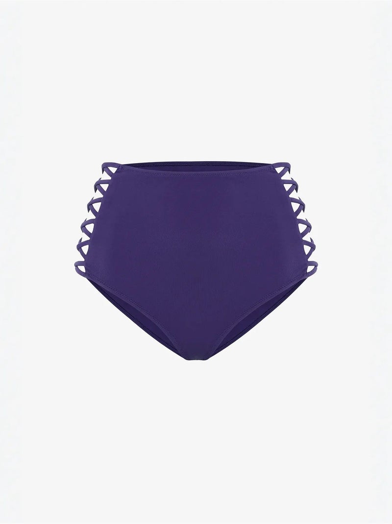 High fashion bas de bikini taille haute penti Bleu marine - Kiabi