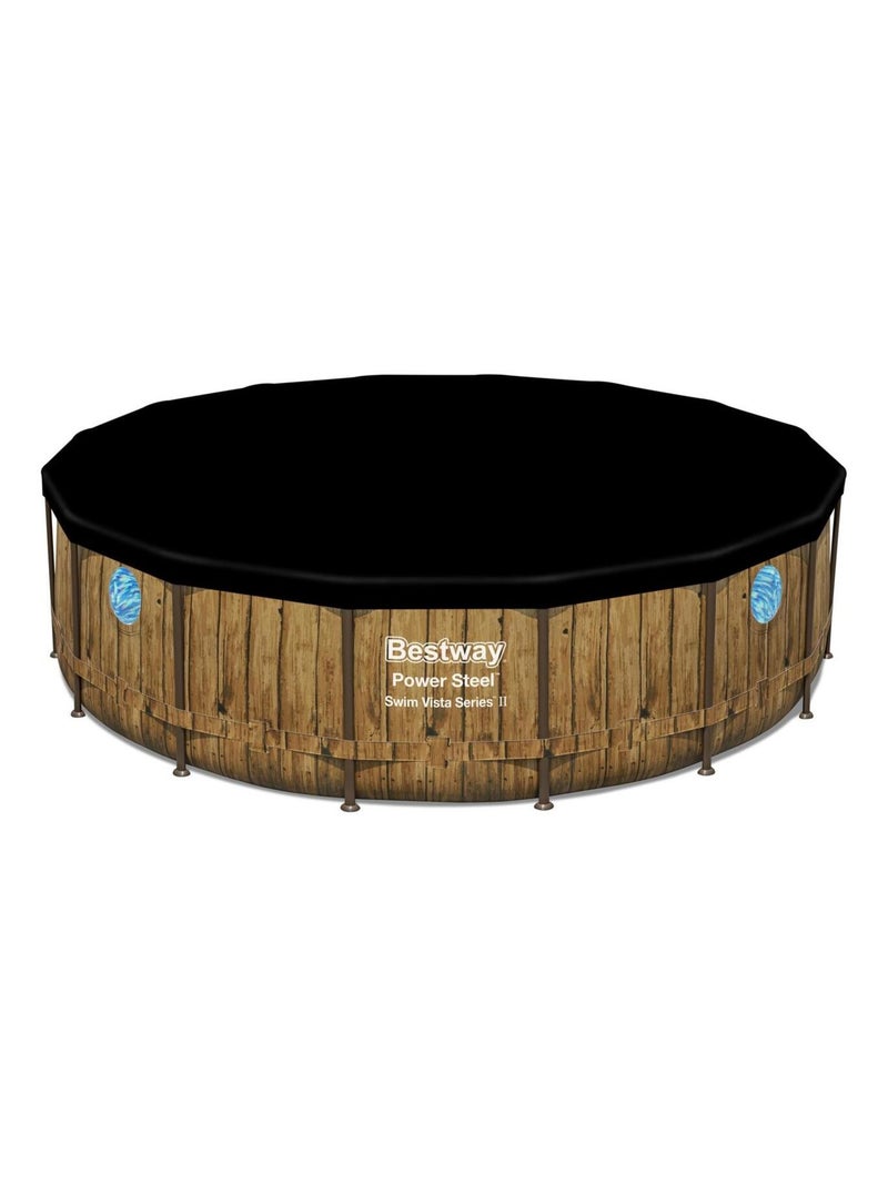 HILO - Piscine hors sol effet rotin brun 4,88 x 1,22 m Marron - Kiabi