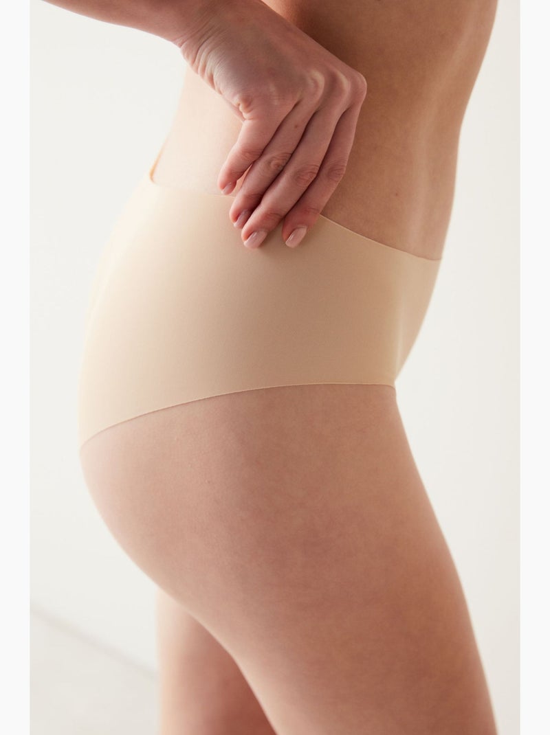 Hipster lisse antiglisse femme penti Beige argile - Kiabi