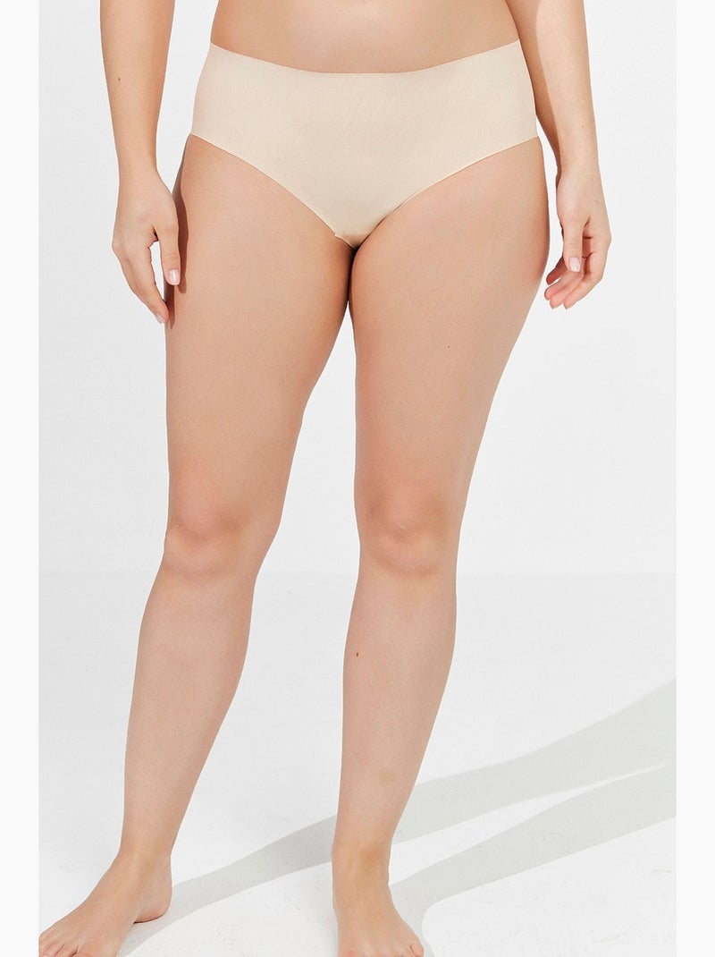 Hipster lisse antiglisse femme penti Beige argile - Kiabi