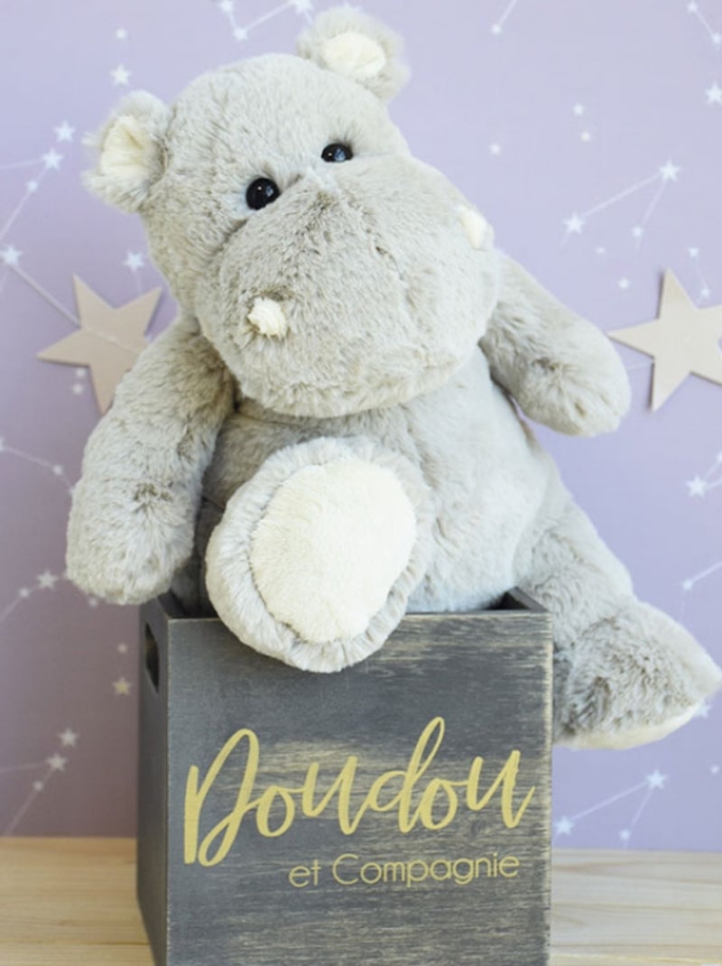 Histoire d'Ours - Peluche Hippo Gris - Kiabi