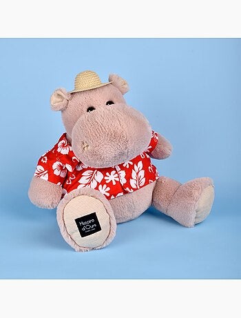 Histoire d'ours - peluche hippopotame hippo aloha