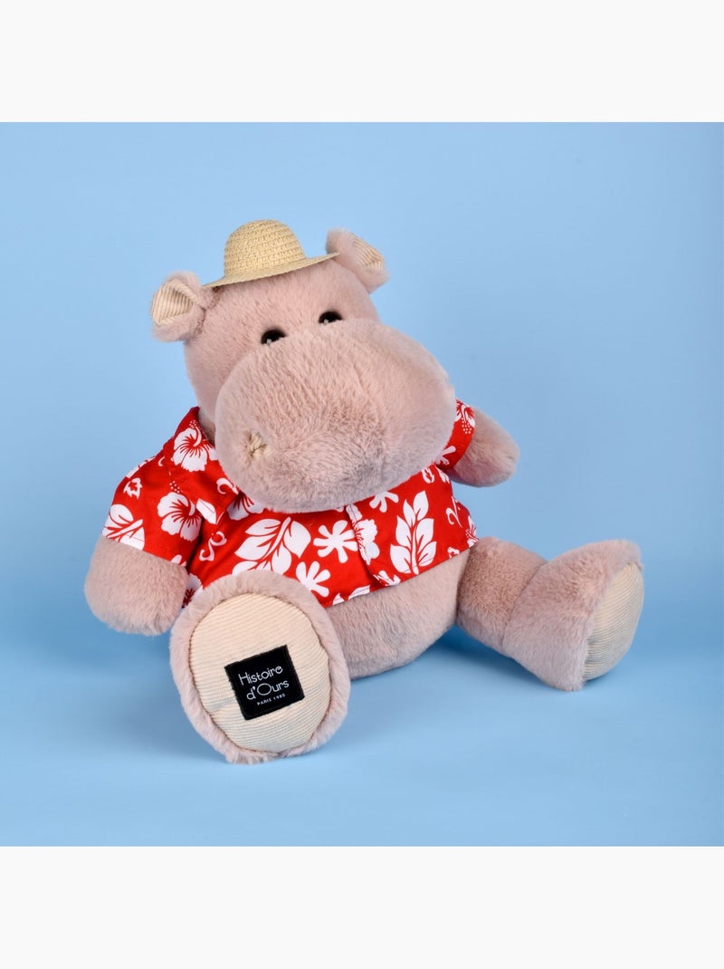 Histoire d'ours - peluche hippopotame hippo aloha Marron - Kiabi
