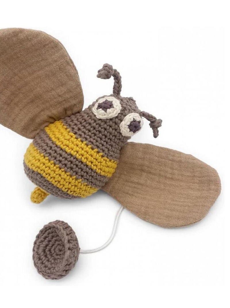 Hochet apaisant abeille en coton N/A - Kiabi