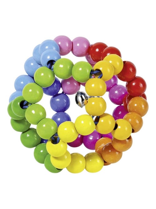 Hochet Balle flexible en bois Arc-en-ciel - Kiabi