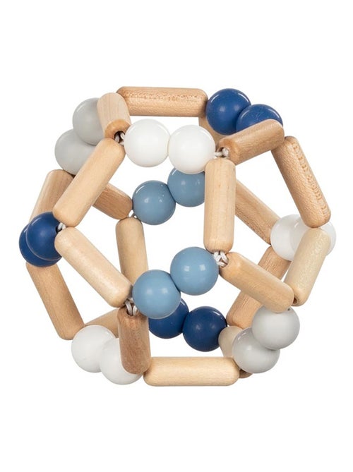 Hochet Balle flexible en bois Bleu - Kiabi