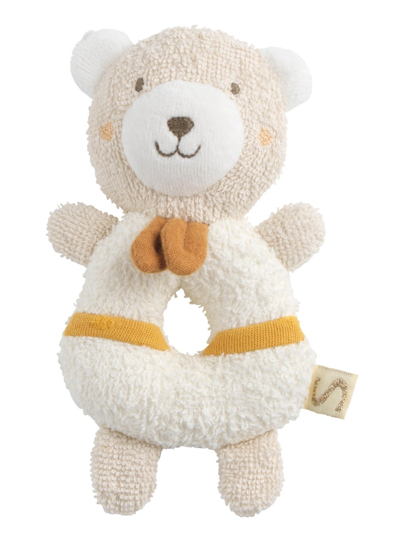 Hochet bébé en coton bio - Beige - Kiabi