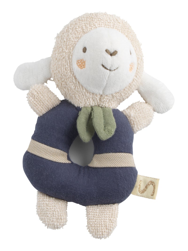 Hochet bébé en coton bio - Bleu - Kiabi