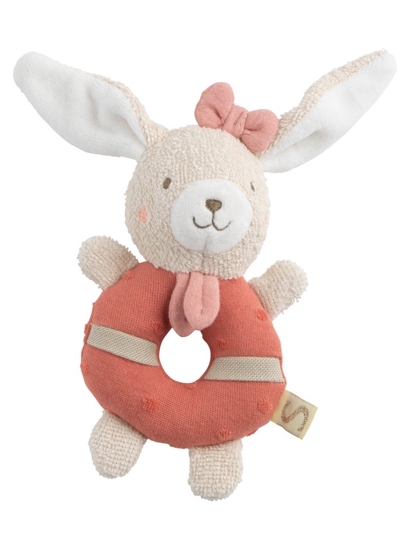 Hochet bébé en coton bio - Rose - Kiabi