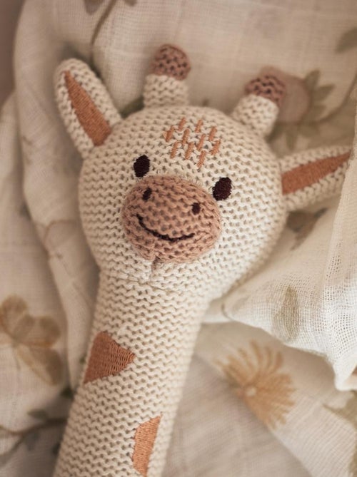 Hochet bébé en coton - Kiabi