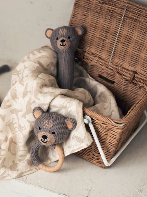 Hochet bébé en coton - Kiabi