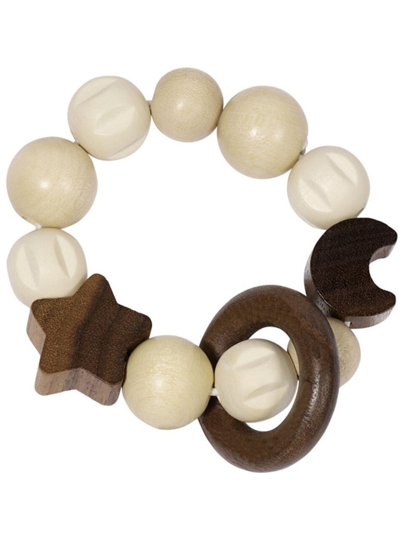 Hochet bois flexible lune et étoile Multicolore - Kiabi