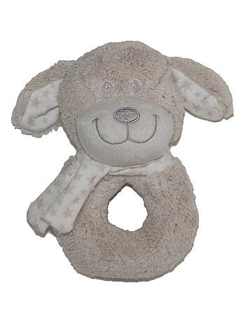 Hochet chien beige
