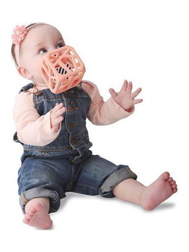 Hochet de dentition Cube Rose - Kiabi