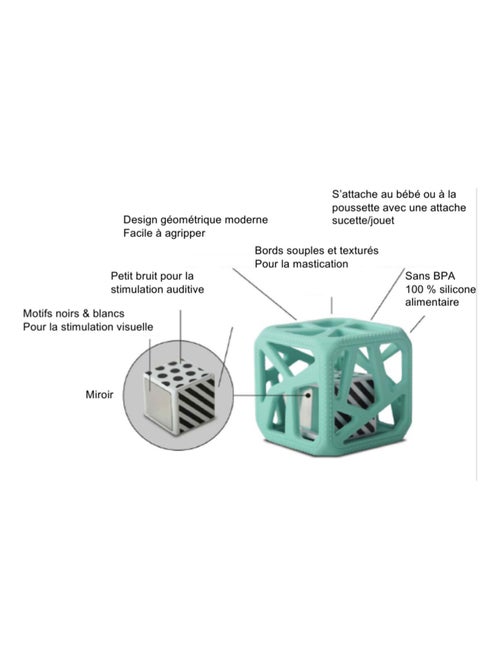 Hochet de dentition Cube - Kiabi