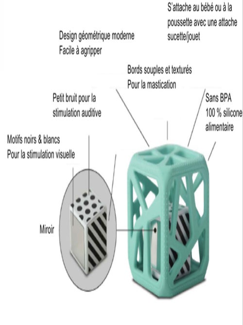 Hochet de dentition Cube - Kiabi