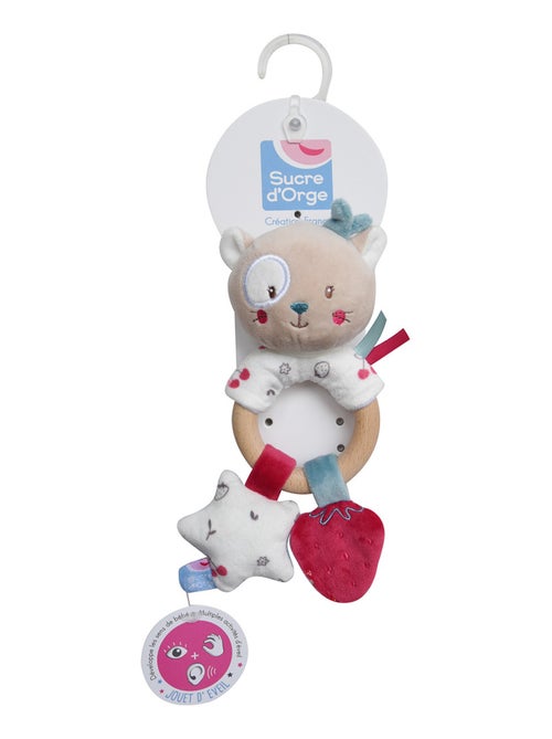 HOCHET D'EVEIL CHAT VELOURS DOUX - Kiabi